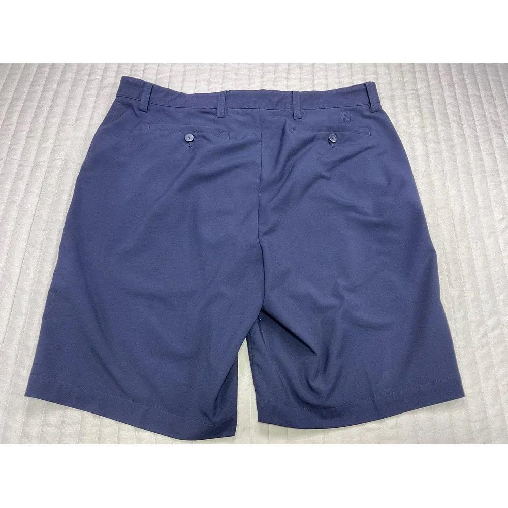 FJ Mens Golf Shorts Size 36 Navy Blue Performance Regular Fit FJ Logo FootJoy